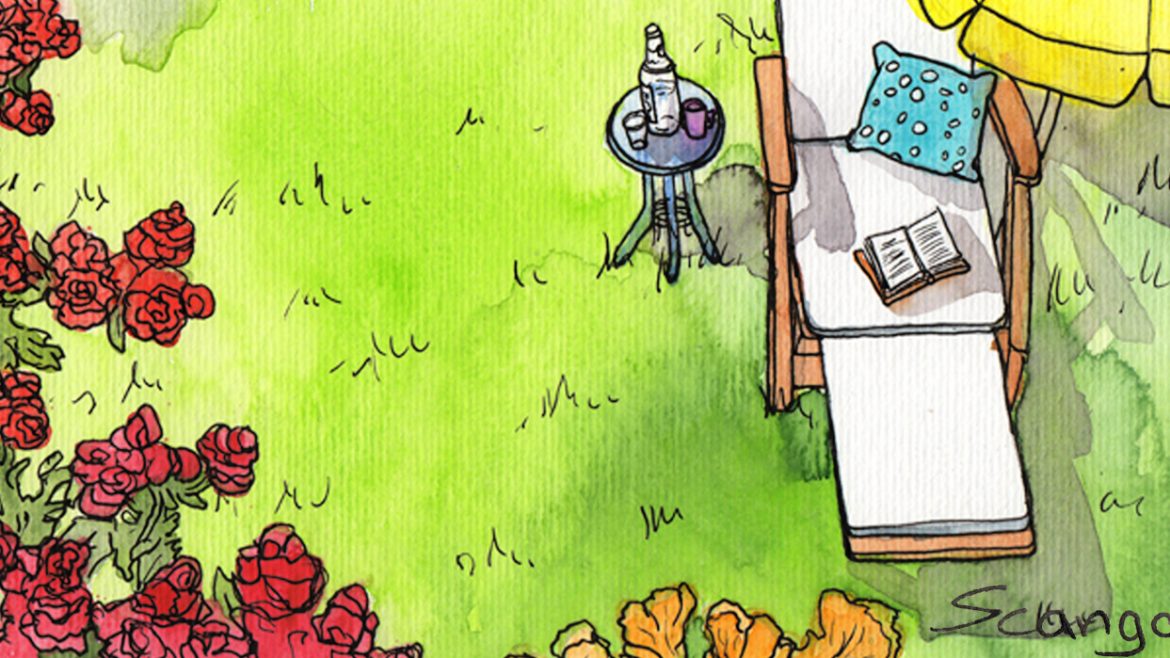 Juli - Garten - Illustration - Marco Scanga - Franks kleiner Garten