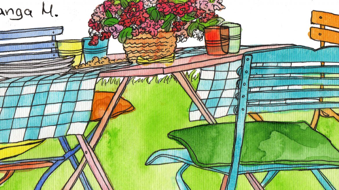 August - Illustration - Franks kleiner Garten