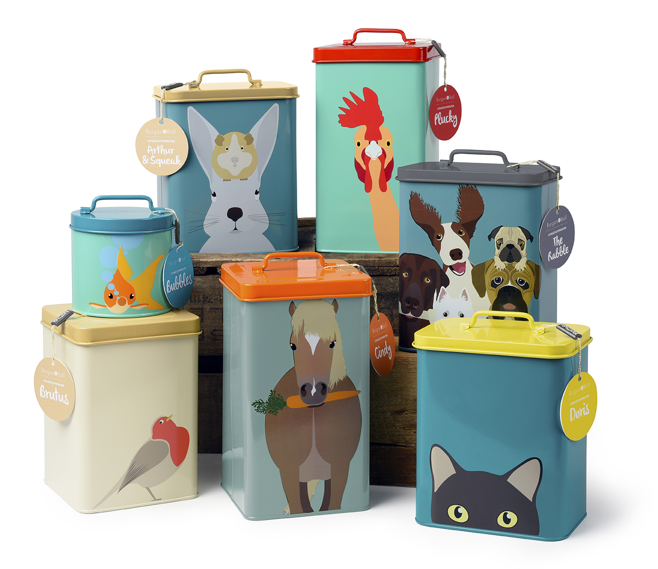 Aufbwahrungsdosen - Creaturewares-Gruppe - Burgon & Ball - Franks kleiner Garten Aufbwahrungsdosen - Creaturewares-Gruppe - Burgon & Ball - Franks kleiner Garten