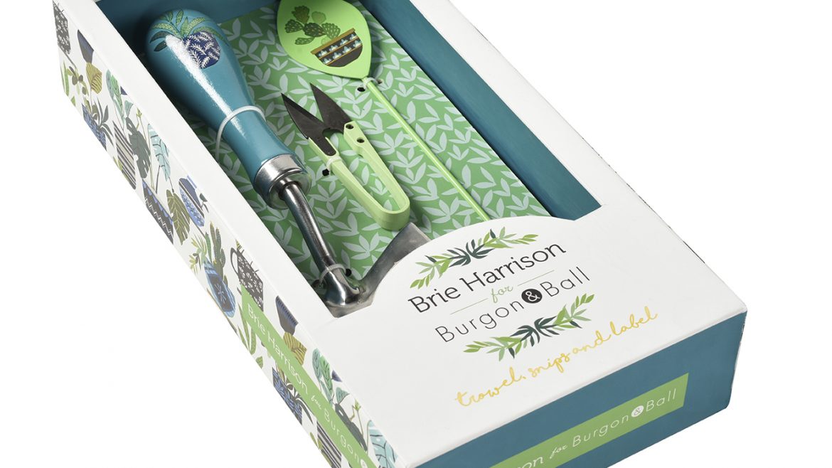 Geschenkbox - Geschenk-Set - Burgon & Ball - Brie Harrison Geschenk-Set mit Gartenschaufel, Schere und Pflanzenstecker - Box 01 - Franks kleiner Garten