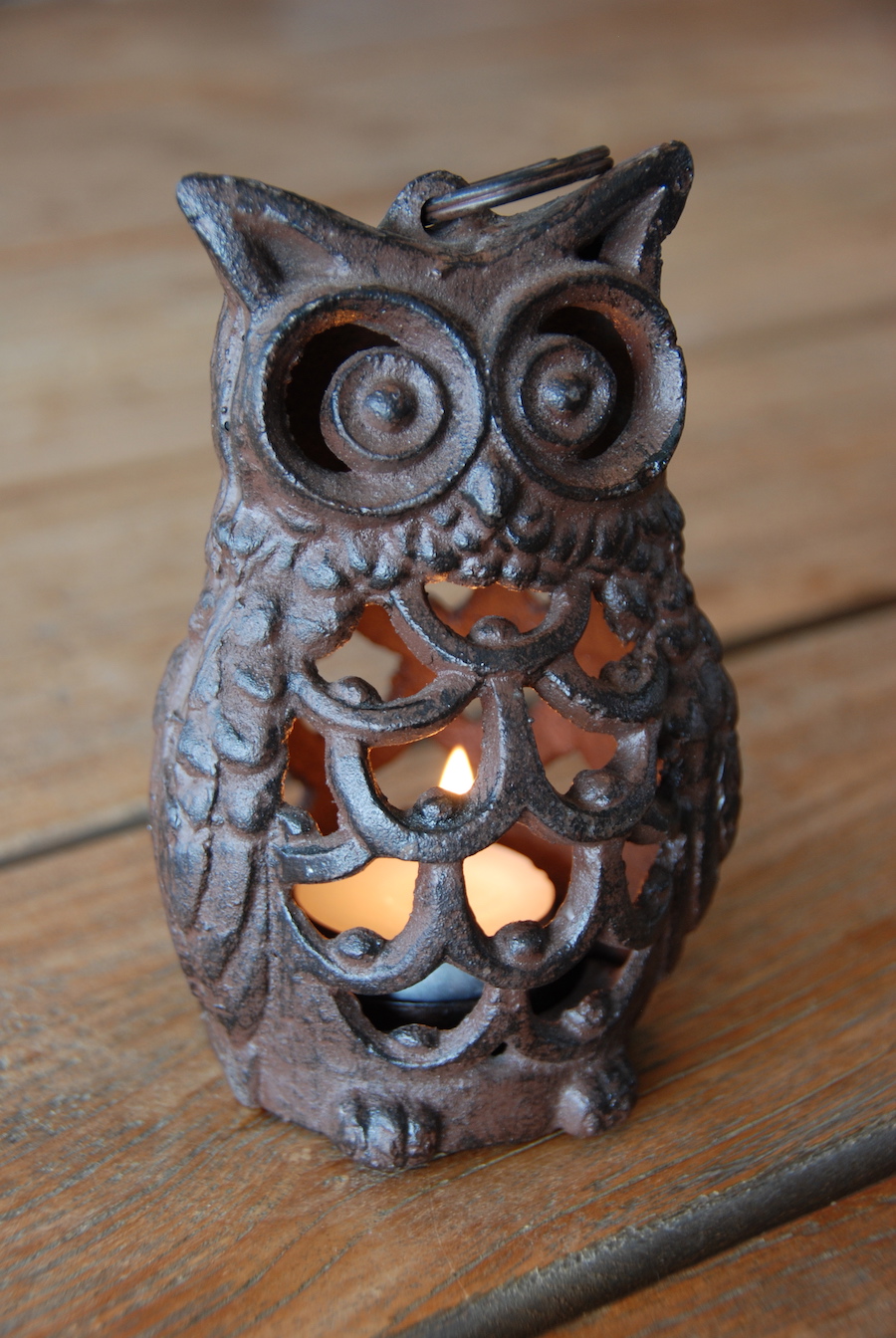 Windlicht - Hibou - Eule - lifestyle 02 - Esschert Design - Franks kleiner Garten