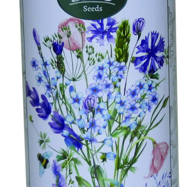 Saatgut – Samendosen – Samenschütteler - Saatgut-Shaker - Vintage Blue - Bees - Franks kleiner Garten