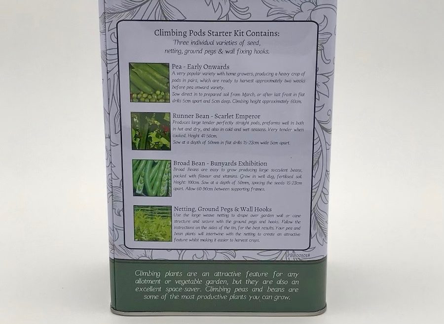 A Gardener's Starter Kit - Climbing Pods - Bohnen - Saatgut - Gemüse - BEES Seeds - Franks kleiner Garten