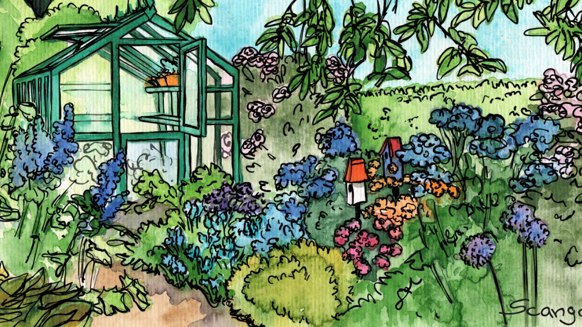 Juli - Gewächshaus - Hoklartherm - Garten - Sommer - Franks kleiner Garten