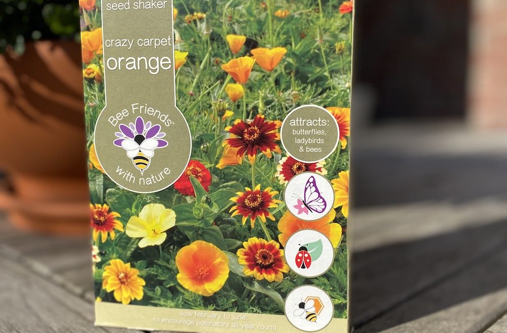 Saatgut - Saatgut-Shaker - Blumensamen - Nützlinge - crazy carpet orange- wildlife - Cover - Shop - Franks kleiner Garten