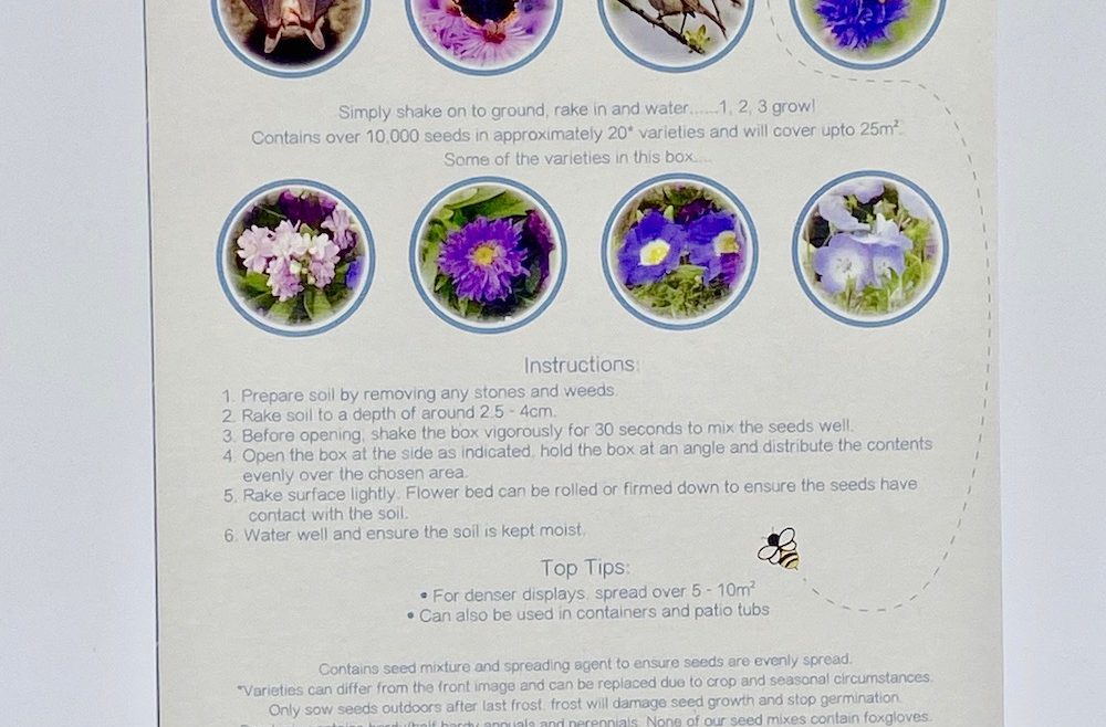 Saatgut - Samenmischung - Saatgut-Shaker - Bee Friends - Winter skies - Anleitung - Shop - FRanks kleiner Garten