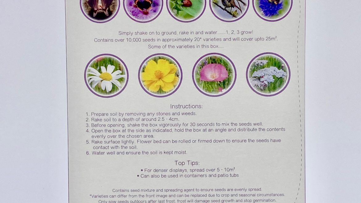 Saatgut - Samenmischung - Saatgut-Shaker - Bee Friends - meadow garden - Anleitung - Shop - Franks kleiner Garten