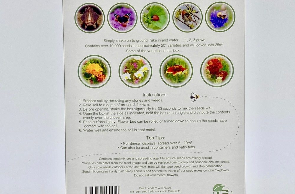 Samenmischung - Saatgut-Shaker - Saatgut - Blumensamen - Bee Friends - season long - Anleitung - Shop - Franks kleiner Garten