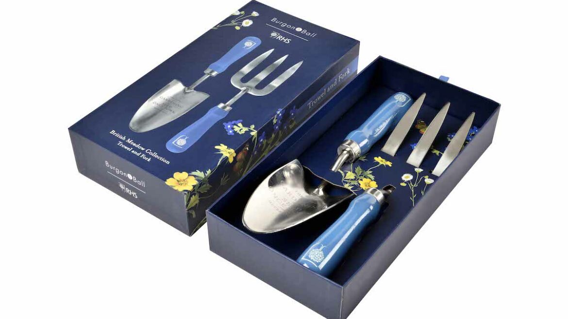 Schaufel & Grabegabel - British Meadow - Geschenkbox - offen - Burgon & Ball - Franks kleiner Garten