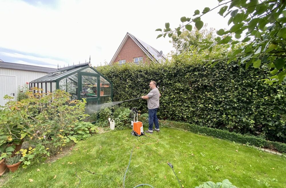 Herbstputz - Garten - Hochdruckreiniger - Stihl - RE 110 - Gewächsaus - Franks kleiner Garten