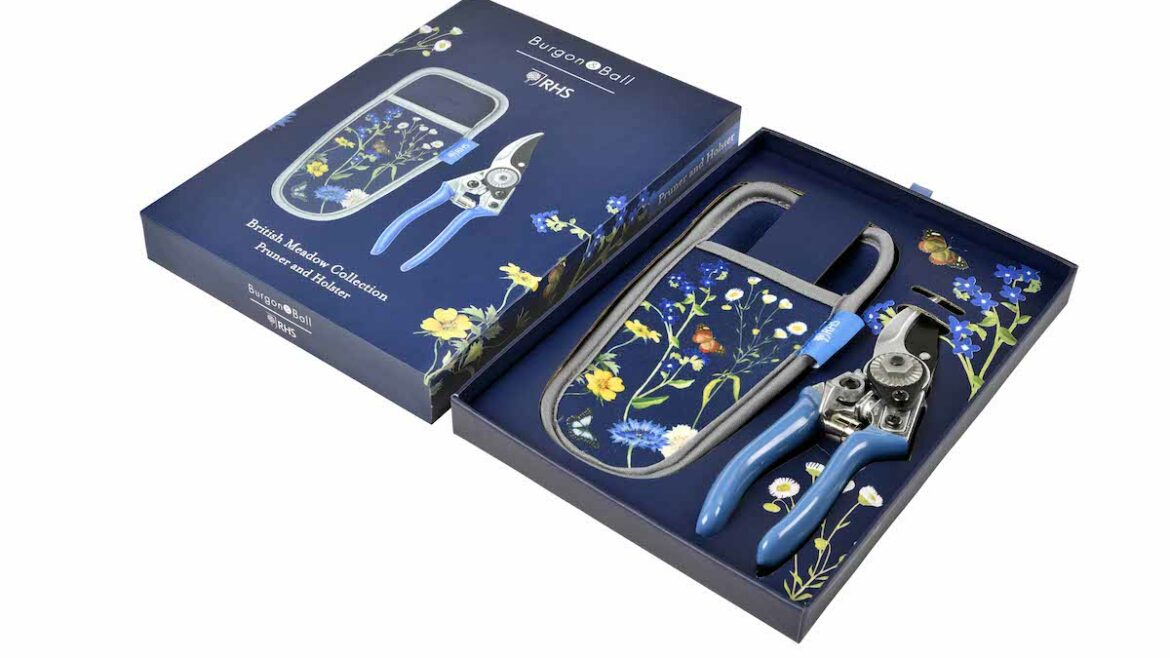 Geschenkset - British Meadow - Gartenschere & Holster - offene Box - Produktfoto 3 - Burgon & Ball - Franks kleiner Garten